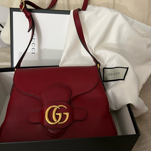 NWT red Gucci Marmont Crossbody leather messenger bag - Picture 7 of 16